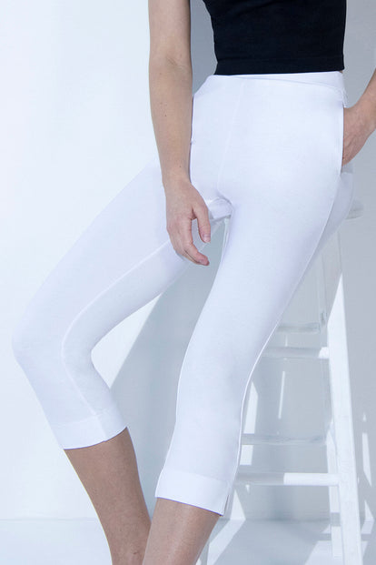 Pantacourt stretch - Blanc